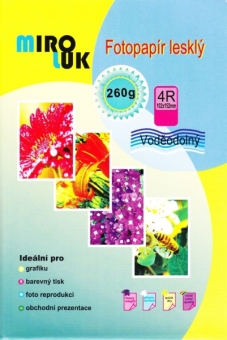 Fotopapier 10 x 15 cm, 50 listov, 260 g/m², leskl