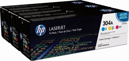 Originlne tonery HP 304A, HP CF372AM (Farebn) multipack