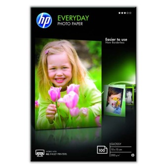 Fotopapier 10x15cm HP Everyday Glossy, 100 listov, 200 g/m2, lesklý (CR757A)