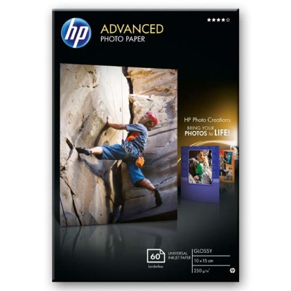 Fotopapier 10 x 15 cm HP Advanced Glossy, 60 listov, 250 g/m², leskl (Q8008A)