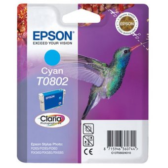 Originálna cartridge  EPSON T0802 (Azúrová)
