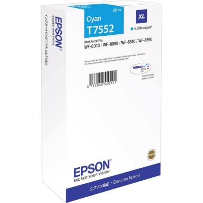 Originálna cartridge Epson T7552 (Azúrová)