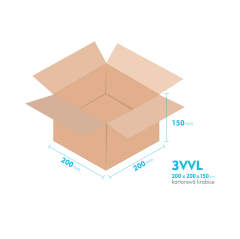 Kartnov katua 3VVL - 200 x 200  x  150 mm - vntorn 195 x 195 x 140 mm