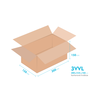 Kartnov katua 3VVL - 300  x  150  x  150 mm - vntorn 295 x 145 x 140 mm