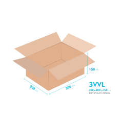 Kartnov katua 3VVL - 300 x 200  x  150 mm - vntorn 295 x 195 x 140 mm