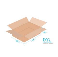 Kartnov katua 3VVL - 310 x 220  x  100 mm - vntorn 305 x 215 x 90 mm