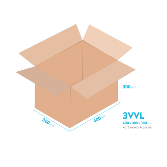 Kartnov katua 3VVL - 400 x 300 x 300 mm - vntorn 395 x 295 x 290 mm