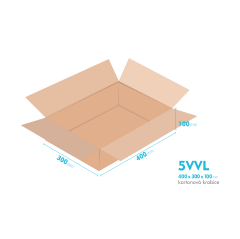 Kartnov katua 5VVL - 400 x 300  x  100 mm - vntorn 394 x 294 x 88 mm