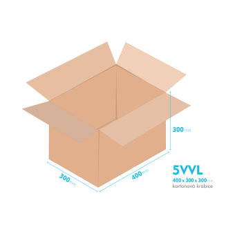 Kartnov katua 5VVL - 400 x 300 x 300 mm - vntorn 394 x 294 x 288 mm