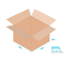 Kartnov katua 5VVL - 400 x 400 x 300 mm - vntorn 394 x 394 x 288 mm