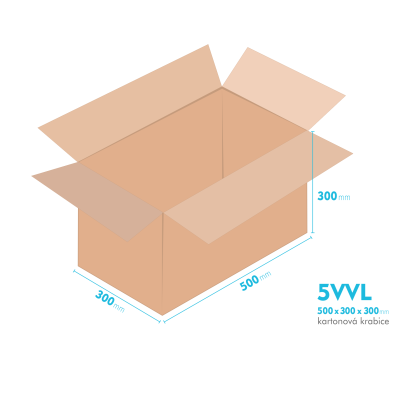 Kartnov katua 5VVL - 500 x 300 x 300 mm - vntorn 494 x 294 x 288 mm