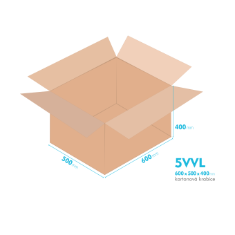 Kartnov katua 5VVL - 600 x 500 x 400 mm - vntorn 594 x 494 x 388 mm