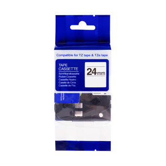 Kompatibilná páska s Brother TZE-FX651, 24mm, čierna tlač na žltom podklade, flexibilné