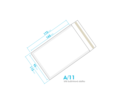 Biela bublinkov oblka A/11 vntorn rozmer 95 x 165 mm