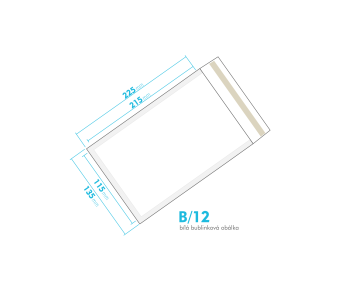 Biela bublinkov oblka B/12 vntorn rozmer 115 x 215 mm