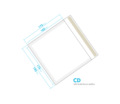 Biela bublinkov oblka CD vntorn rozmer 175 x 165 mm