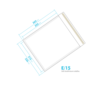 Biela bublinkov oblka E/15 vntorn rozmer 215 x 255 mm