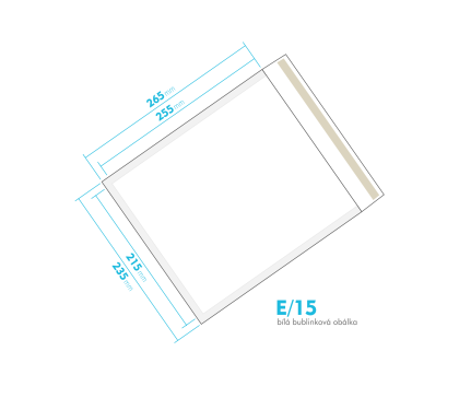 Biela bublinkov oblka E/15 vntorn rozmer 215 x 255 mm
