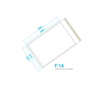 Biela bublinkov oblka F/16 vntorn rozmer 215 x 340 mm