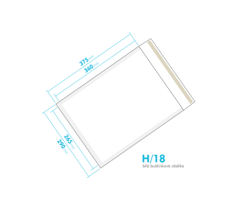 Biela bublinkov oblka H/18 vntorn rozmer 265 x 360 mm