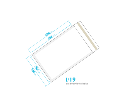 Biela bublinkov oblka I/19 vntorn rozmer 295 x 455 mm