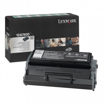 Originlny toner Lexmark 12A7400 (ierny)