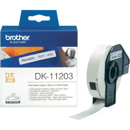 Originlne etikety Brother DK-11203, papierov biele, databza 17 x 87 mm, 300 ks