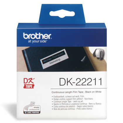 Originlne etikety Brother DK-22211, filmov kot, 29  mm x 15,24m