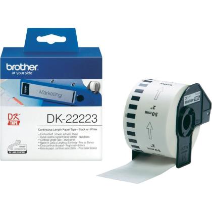 Originlne etikety Brother DK-22223, papierov kot 50  mm x 30,48m