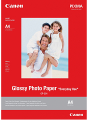 Fotopapier A4 Canon Glossy, 5 listov, 200 g/m2, lesklý, biely, inkoustový (GP-501)