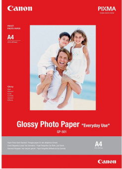 Fotopapier 10 x 15 cm Canon Glossy, 50 listov, 210g / m2, leskl, biely, inkoustov (GP-501)