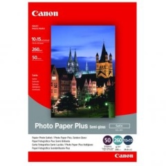Fotopapier 10x15cm Canon Semi-Glossy, 50 ks, 270 g/m2, pololesklý, saténový, biely, inkoustový (SG-201S)