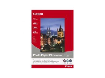 Fotopapier A4 Canon Semi-Glossy, 20 listů, 260 g/m2, pololesklý, saténový, biely, inkoustový (SG-201 A4)