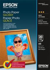 Fotopapier A4 Epson Glossy, 20 listov, 200 g/m², lesklý, biely, inkoustový (C13S042538)