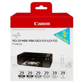 Sada originlnch npl Canon PGI-29 MBK/PBK/DGY/GY/LGY/CO