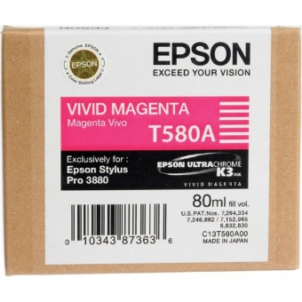 Originálná cartridge EPSON T580A (Naživo purpurová)