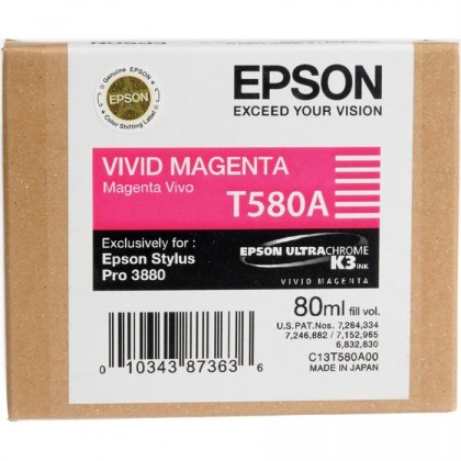 Originálna náplň EPSON T580A (Naživo purpurová)