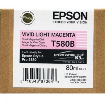 Originálná cartridge EPSON T580B (Naživo svetlo purpurová)