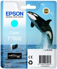 Cartridge do tiskárny Originálna cartridge EPSON T7602 (Azúrová)