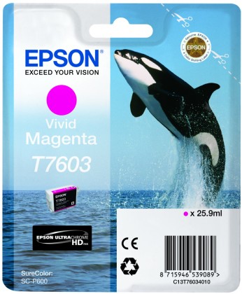 Originálna cartridge Epson T7603 (Naživo purpurová)