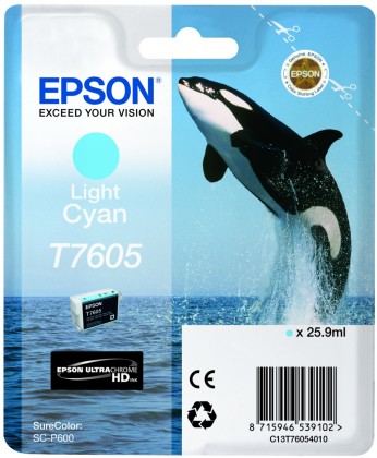 Originálna cartridge EPSON T7605 (Svetlo azúrová)