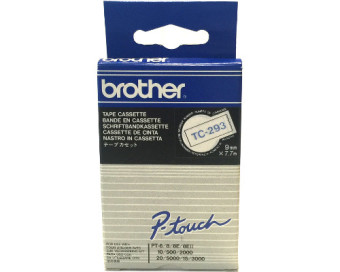 Originálna páska Brother TC-293, 9 mm, modrá tlač na bielom podklade