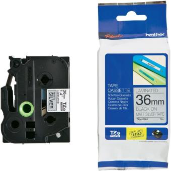 Originln pska Brother TZE-M961, 36mm, ierna tla na striebornom podklade
