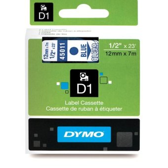 Originlna pska DYMO 45011 (S0720510), 12 mm, modr tla na priesvitnom podklade