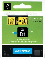 Originálná páska DYMO 45018 (S0720580), 12mm, čierna tlač na žltom podklade