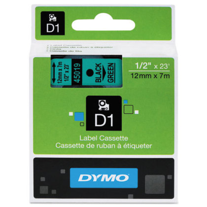Originálná páska DYMO 45019 (S0720590), 12mm, čierna tlač na zelenom podklade