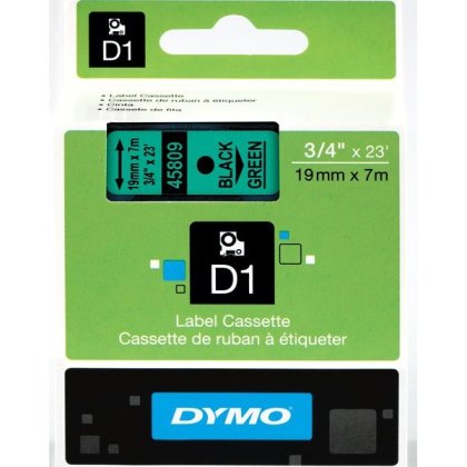 Originálná páska DYMO 45809 (S0720890), 19mm, čierna tlač na zelenom podklade